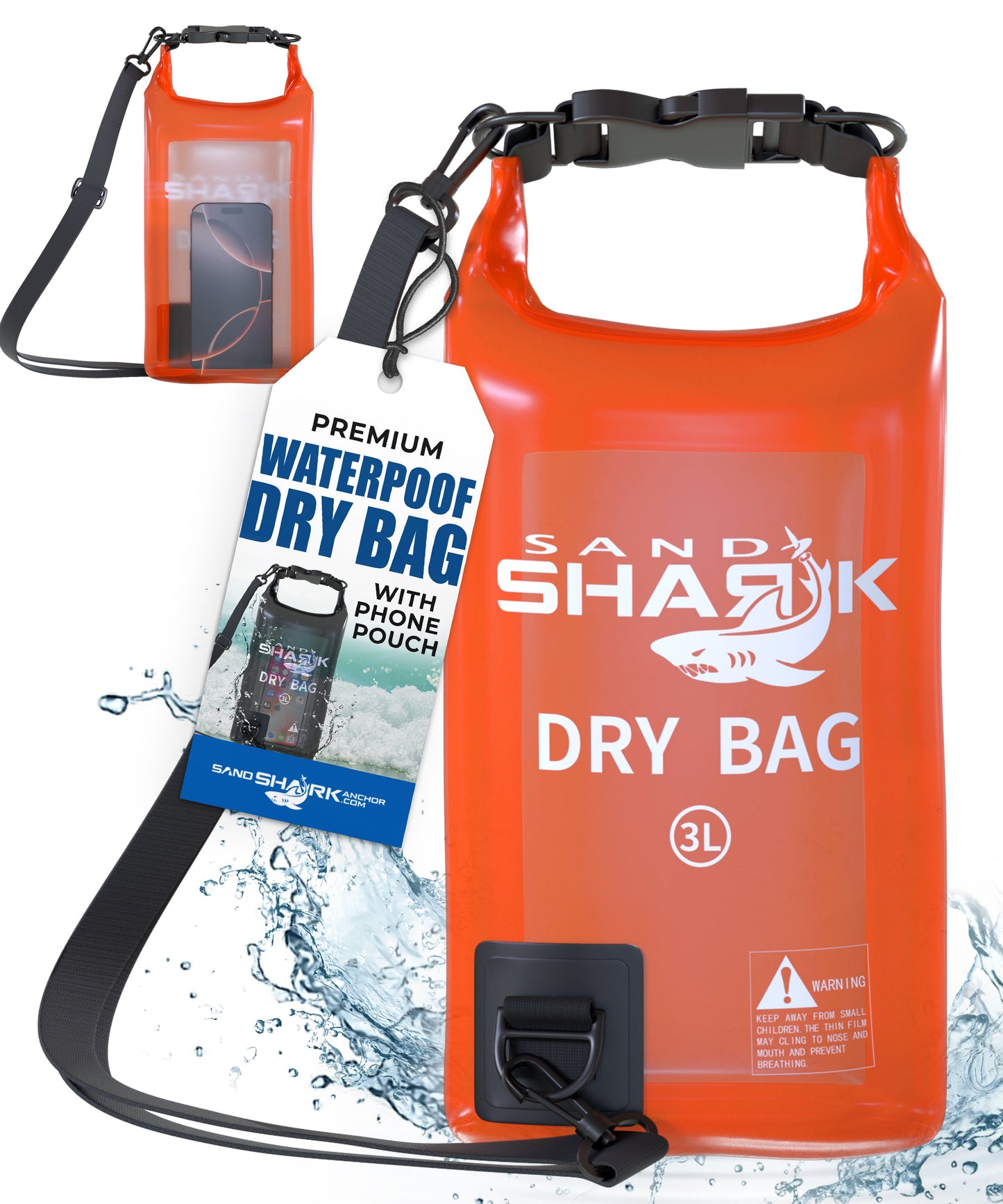 3L Waterproof Dry Bag – With Phone Case Inside