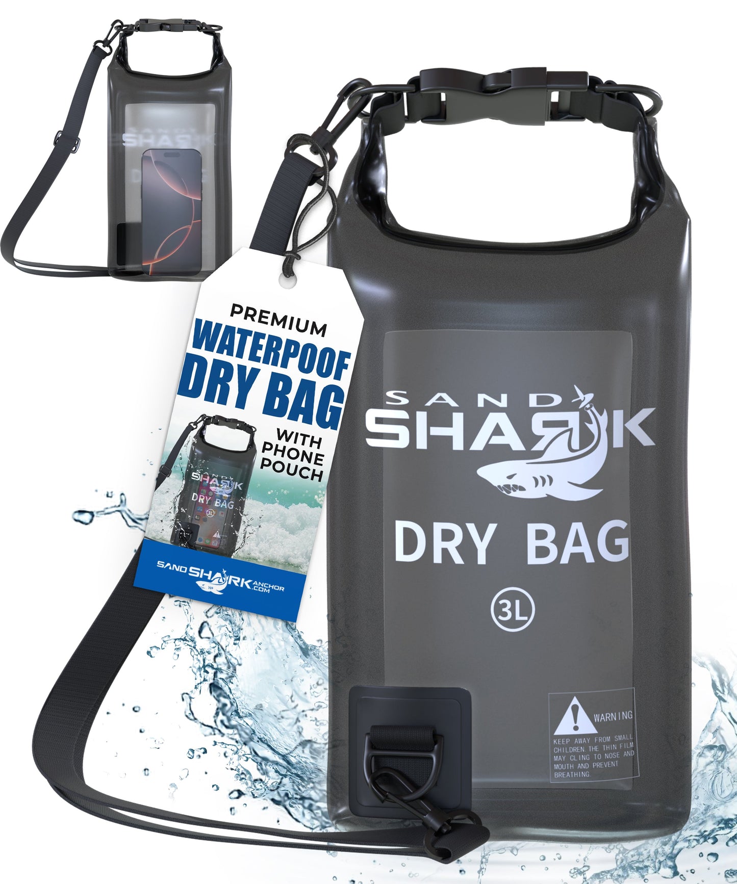 3L Waterproof Dry Bag – With Phone Case Inside