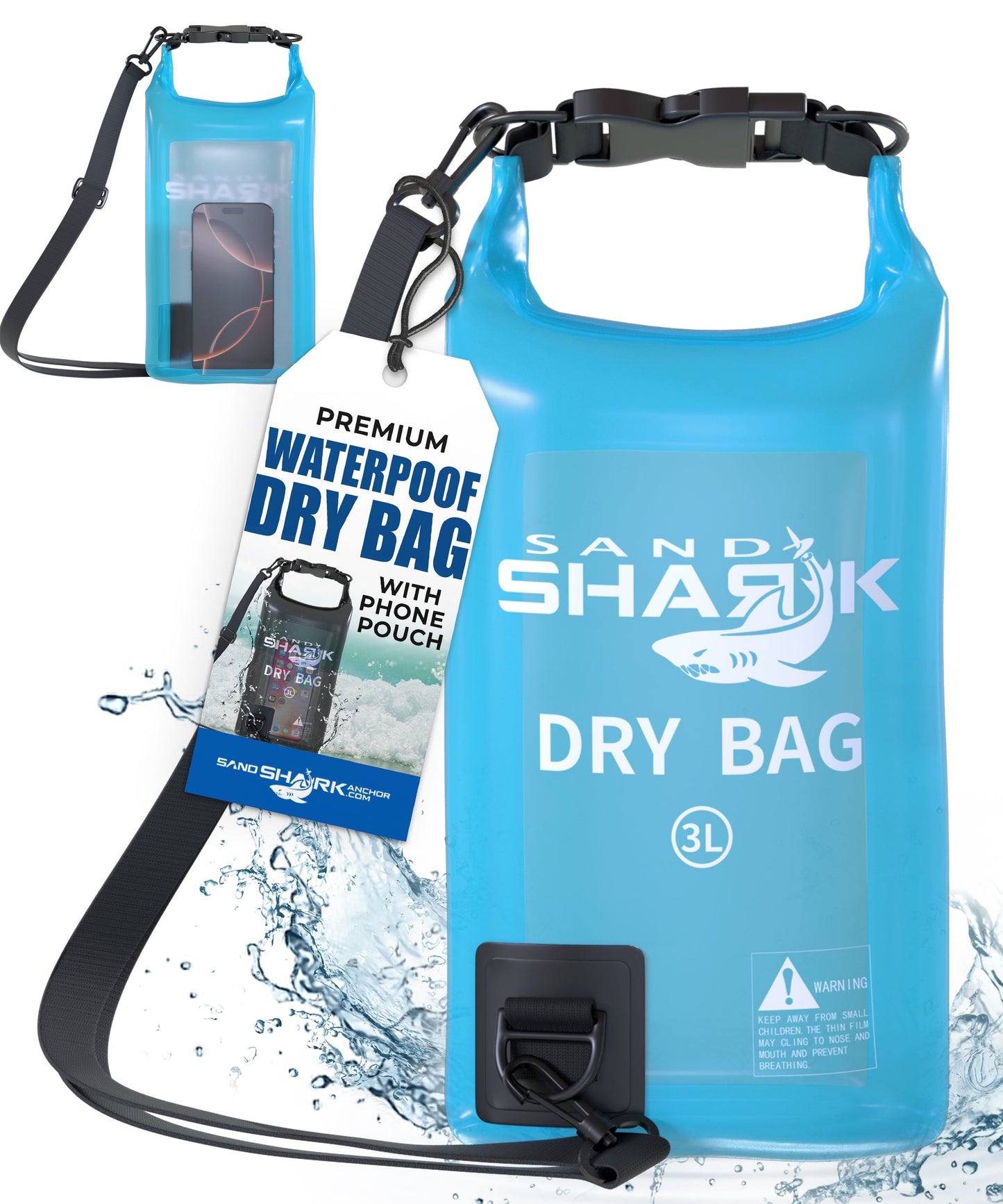 3L Waterproof Dry Bag – With Phone Case Inside