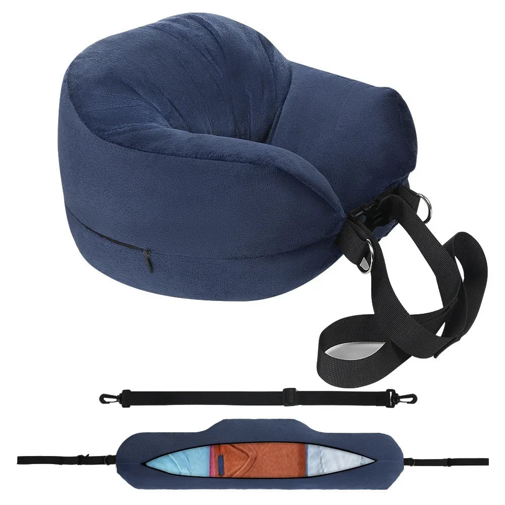 U-Shaped Travel Pillow, Refillable with Clothes And Daily Essentials, Essentials Car And Plane Trips,Travel Essentials