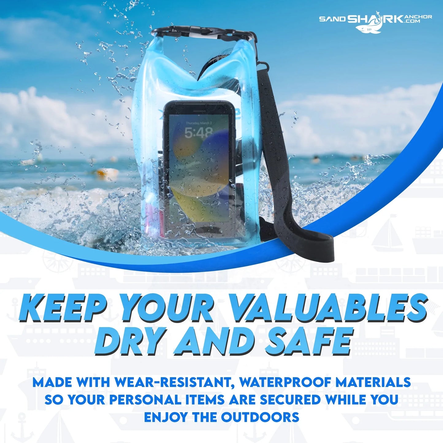 3L Waterproof Dry Bag – With Phone Case Inside
