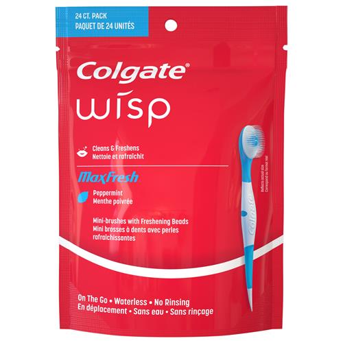 Colgate Wisp Max Fresh Peppermint Mini-Brushes, 24 Count