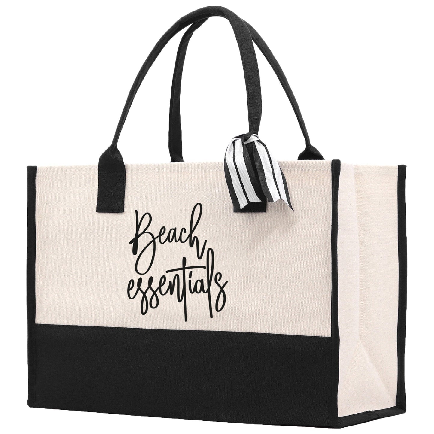 Beach Essentials Tote Bag Beach Vacation Tote Bag Summer Beach Canvas Tote Bag Large Canvas Beach Bag Weekender Tote Bag