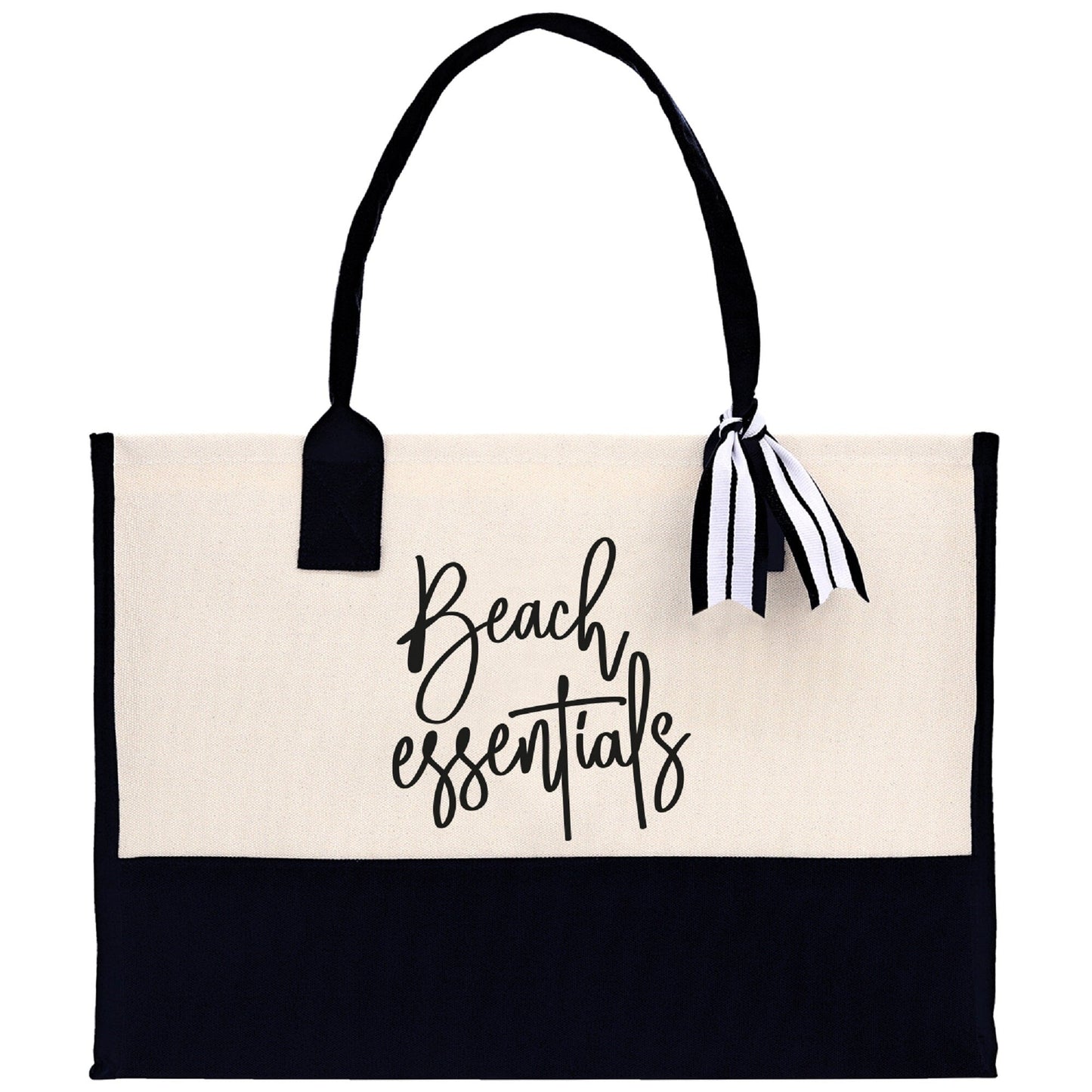 Beach Essentials Tote Bag Beach Vacation Tote Bag Summer Beach Canvas Tote Bag Large Canvas Beach Bag Weekender Tote Bag
