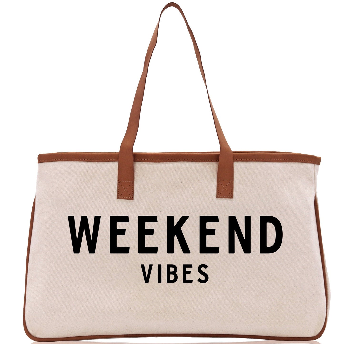 Weekend Vibes Beach Tote Bag - Large Chic Tote Bag - Gift for Her - Girls Weekend Tote - Weekender Bag - Weekend Tote - Weekend Vibes Bag