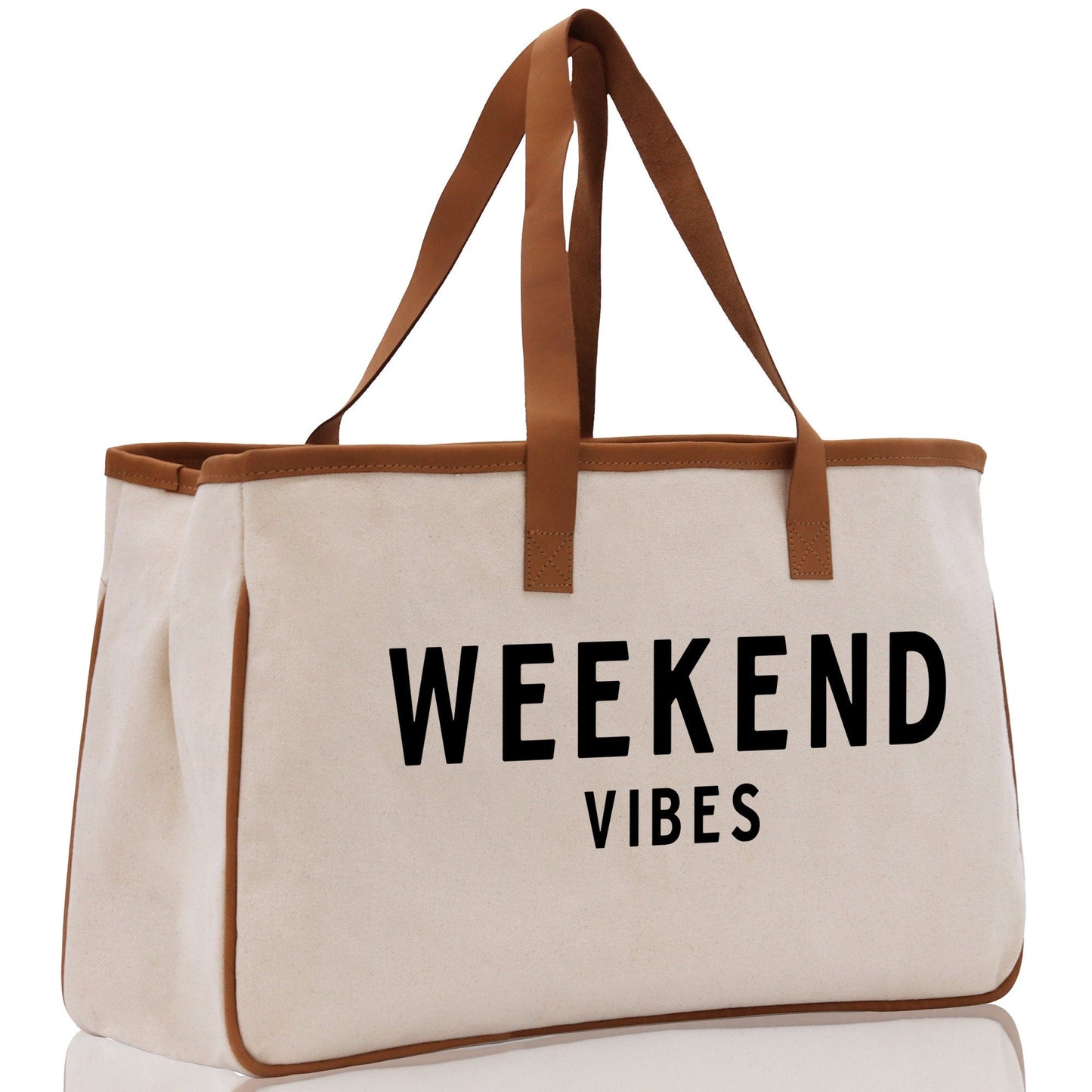 Weekend Vibes Beach Tote Bag - Large Chic Tote Bag - Gift for Her - Girls Weekend Tote - Weekender Bag - Weekend Tote - Weekend Vibes Bag
